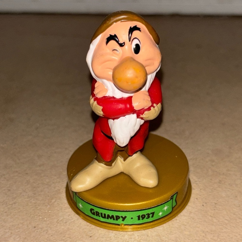 Disney Grumpy Figurine in Red and Gold